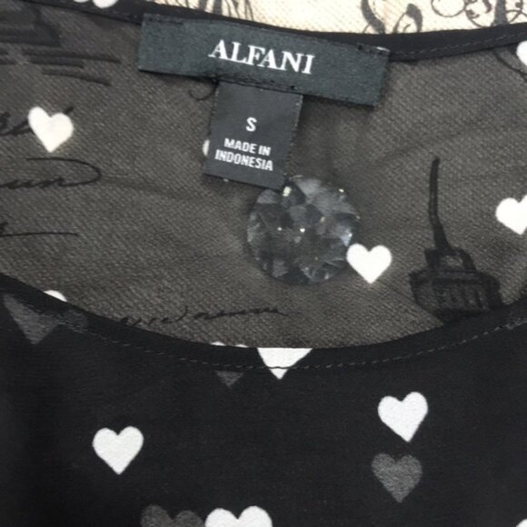 Alfani Heart-Print Angel-Sleeve Top - Picture 4 of 8
